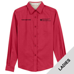 L608 - EMB - Ladies Long Sleeve Dress Shirt